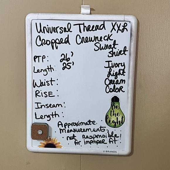 Universal Thread Ivory Cream Long Sleeve Sweatshirt XXL Raw Hem Comfy Neutral - Picture 10 of 11